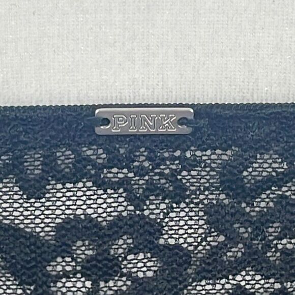 Victoria’s Secret PINK Wildflower Lace High Neck Bralette S - Black - Picture 10 of 15